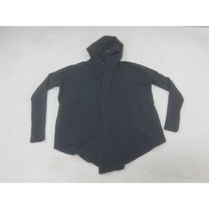 Under Armour Open Front Cardigan Jacket Womens Medium Black Sporty w/Thumbholes‎